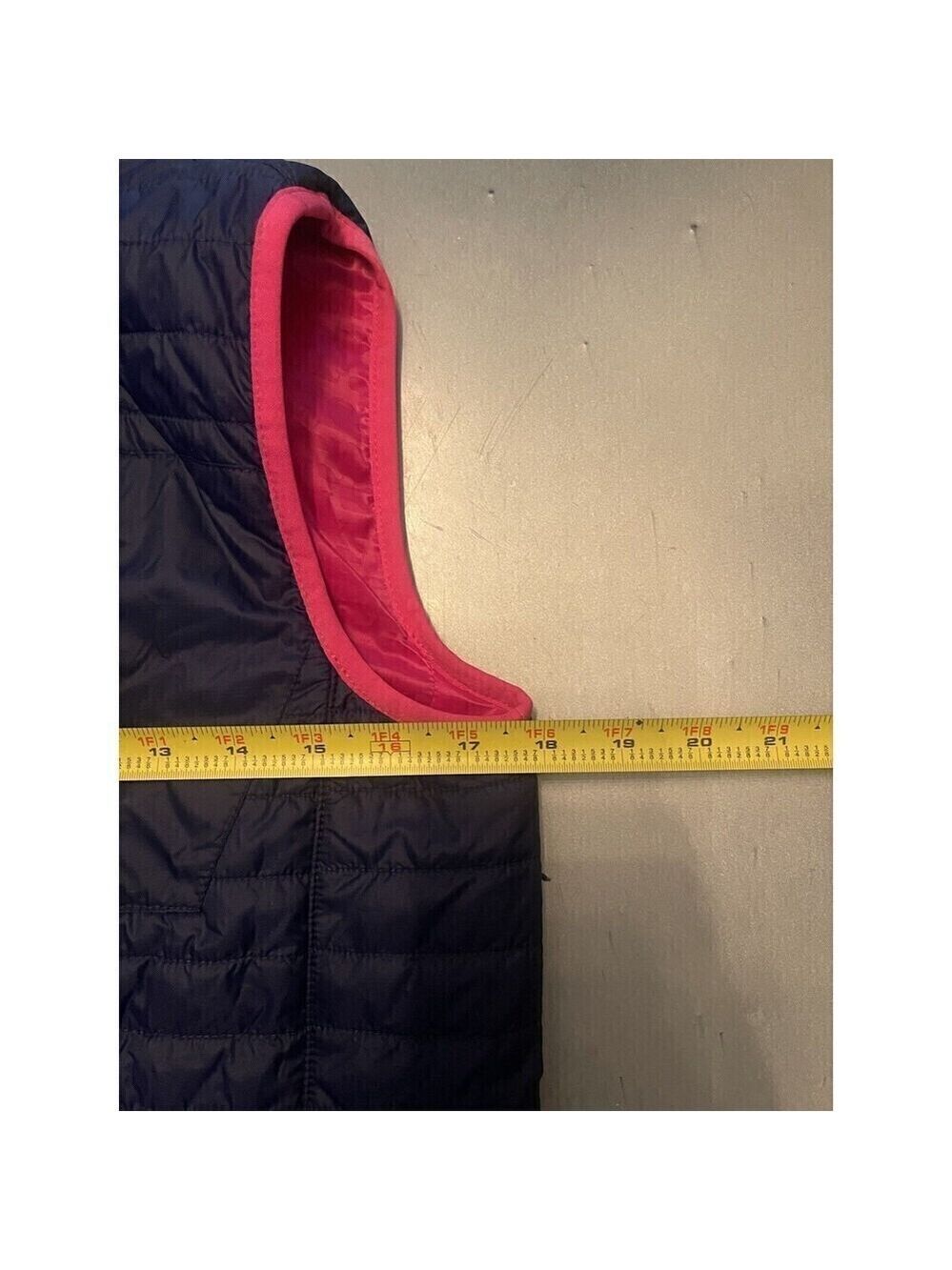 Women's Vineyard Vines Puffer Vest Zip Up Size Medium M Navy Pink - Picture 8 of 11